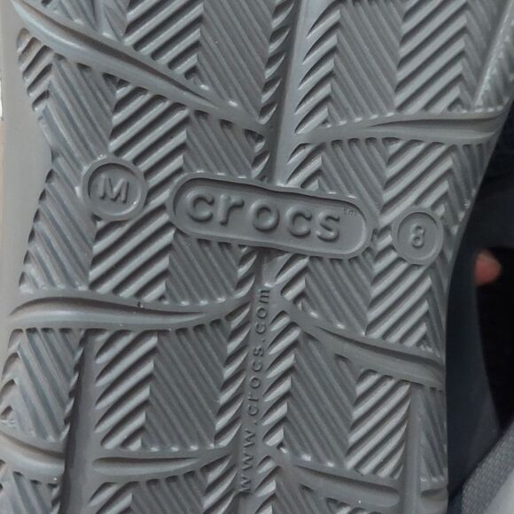 Crocs Swiftwater Sz 8 Mesh Wave Sandal Slate Gray Black Men’s Water Shoes - Picture 9 of 9